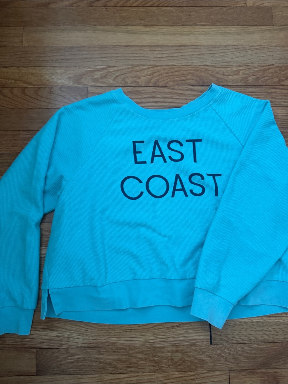 Women's Aqua 'East Coast' Crewneck Sweatshirt